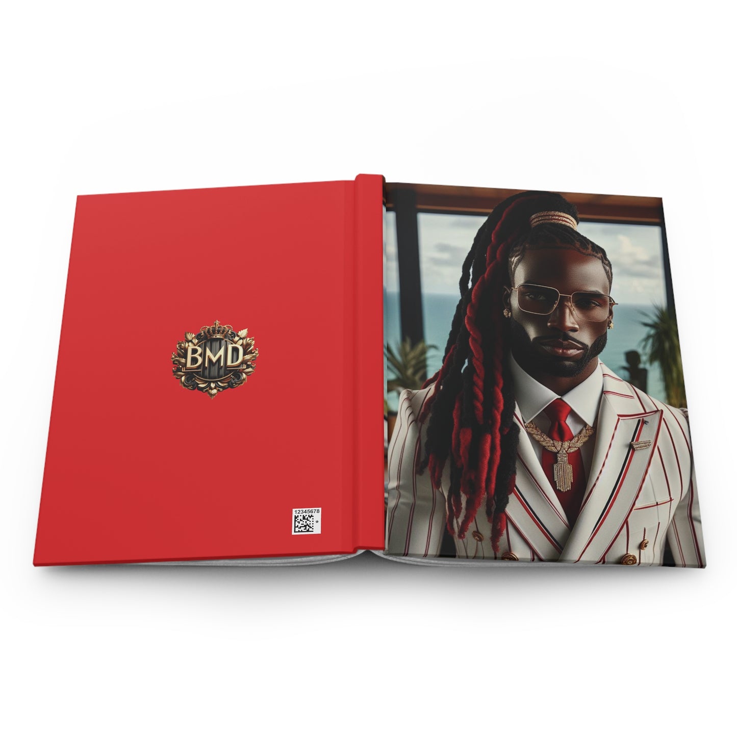 B.M.D Elegant Red Hardcover Journal (men's edition) - Stylish Notebook for Creativity, Gifts, Writing, Planner, Business