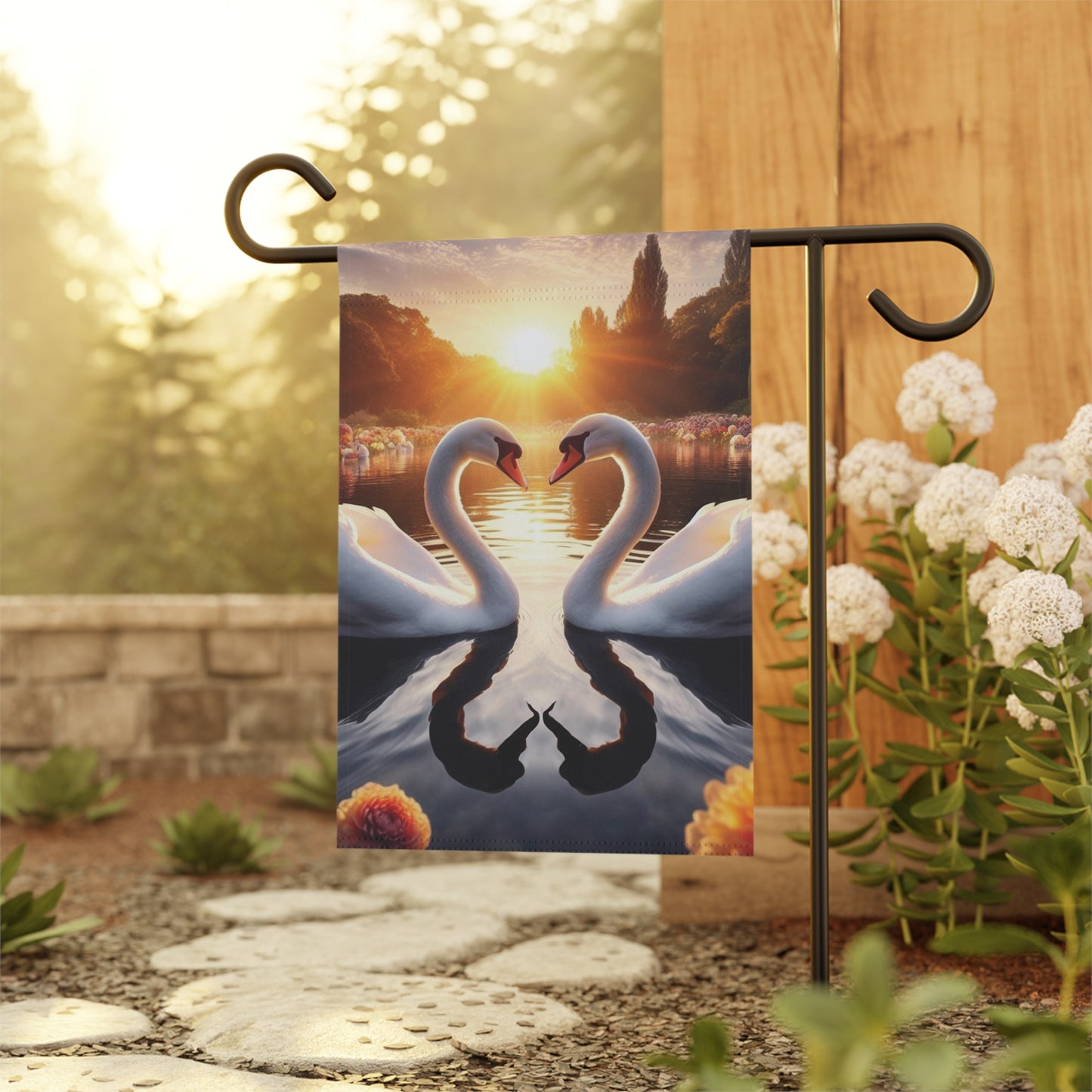 B.M.D Swan Love Garden & House Banner