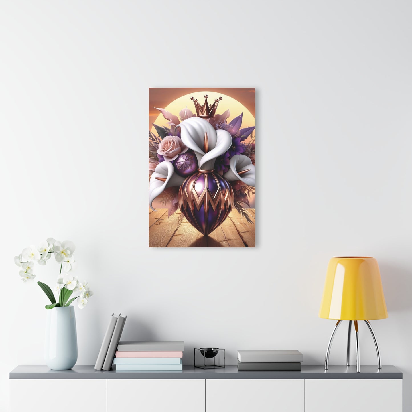 B.M.D Elegant Floral Acrylic Prints (French Cleat Hanging)(1) Home Decor Art, Modern Wall Art, Gift for Her, Wedding Decorations, Office Wall Decor