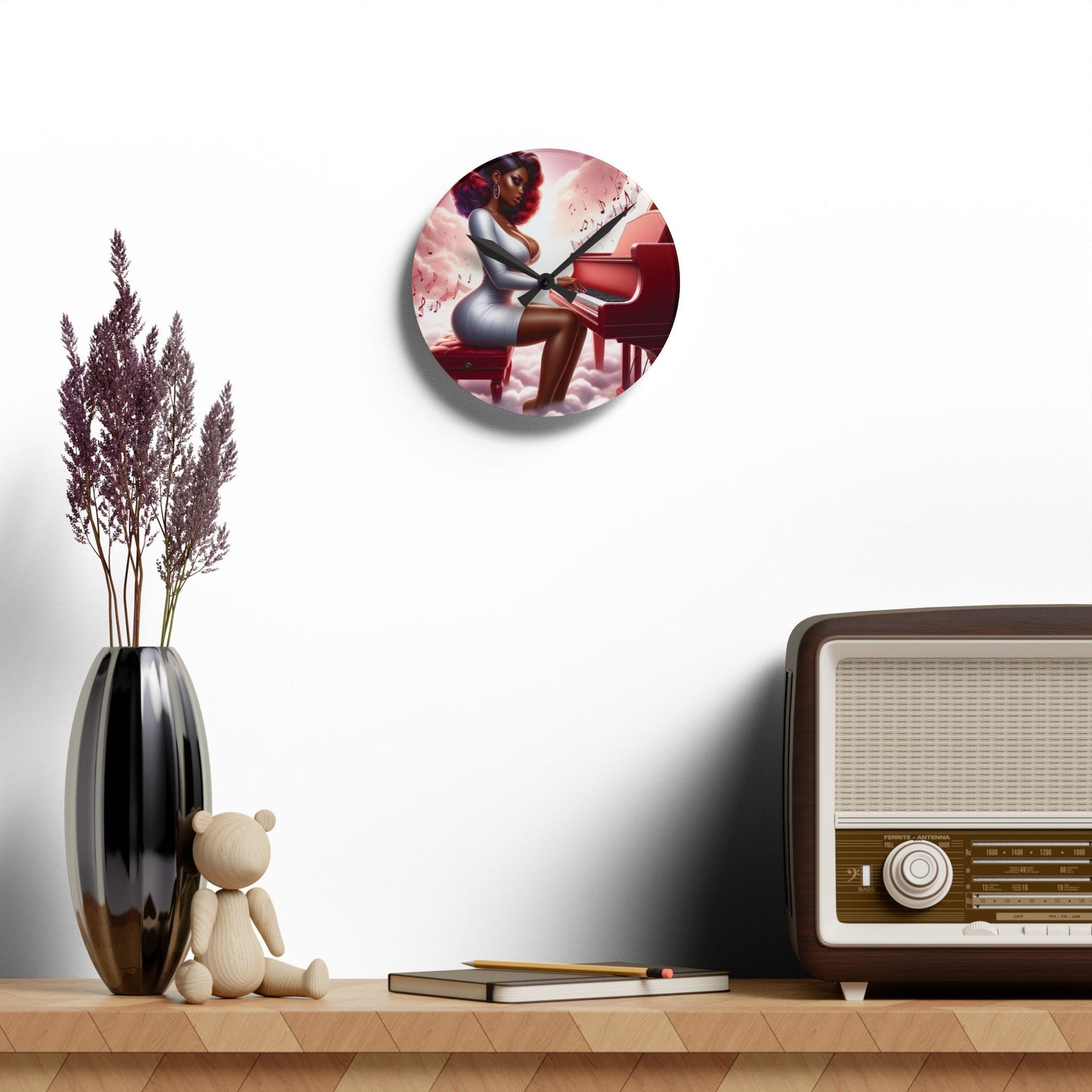 B.M.D Timeless Music Acrylic Wall Clock (edition2)