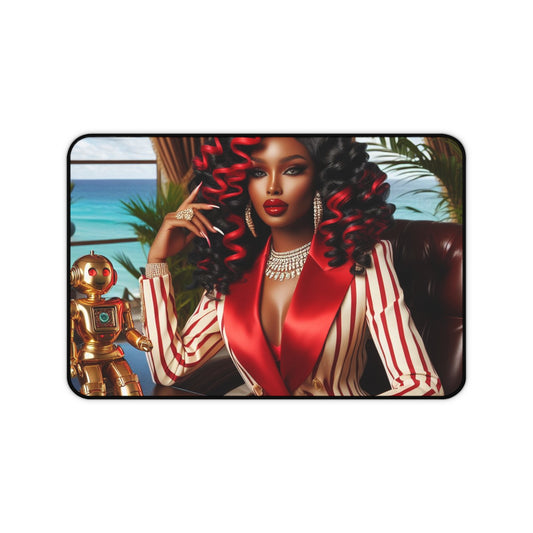 B M.D Chic Desk Mat with Elegant Design, Office Decor, Gaming Mat, Stylish Mouse Pad, Eco-Friendly Workspace Accessory