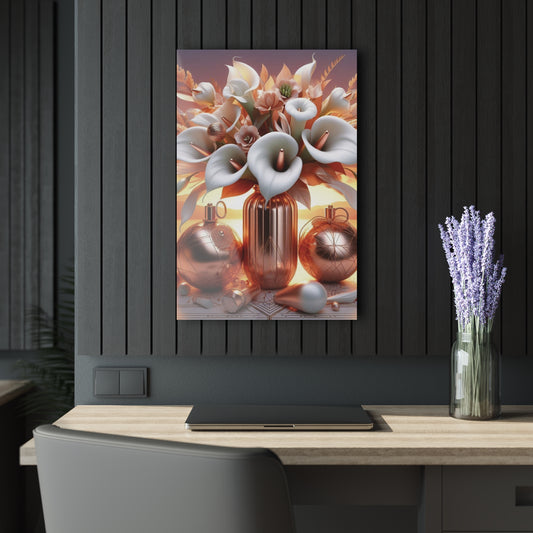 B.M.D Elegant Floral Acrylic Prints (French Cleat Hanging)(3) Home Decor Art, Modern Wall Art, Gift for Her, Wedding Decorations, Office Wall Decor