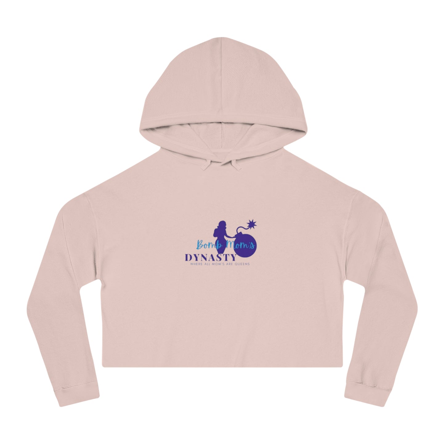 B.M.D Womens Cropped Hoodie with 'Born to Be a Dynasty' - Trendy Athleisure Top, Casual Wear, Gift for Fashion Lovers, Cozy Sweatshirt