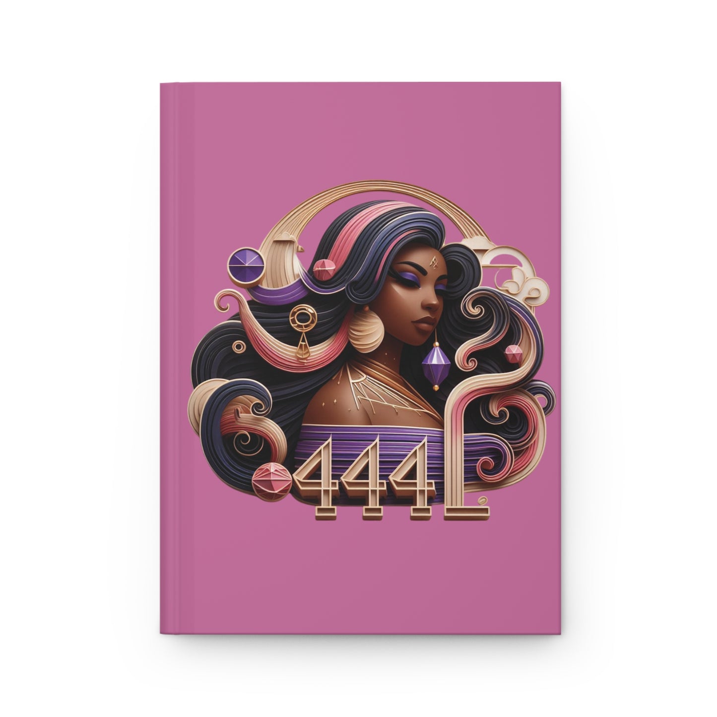 B.M.D Gorgeous 444 Matte Hardcover Journal with Unique Designs, Stylish Notebook, Purple Journaling Diary, Creative Gift for Writers
