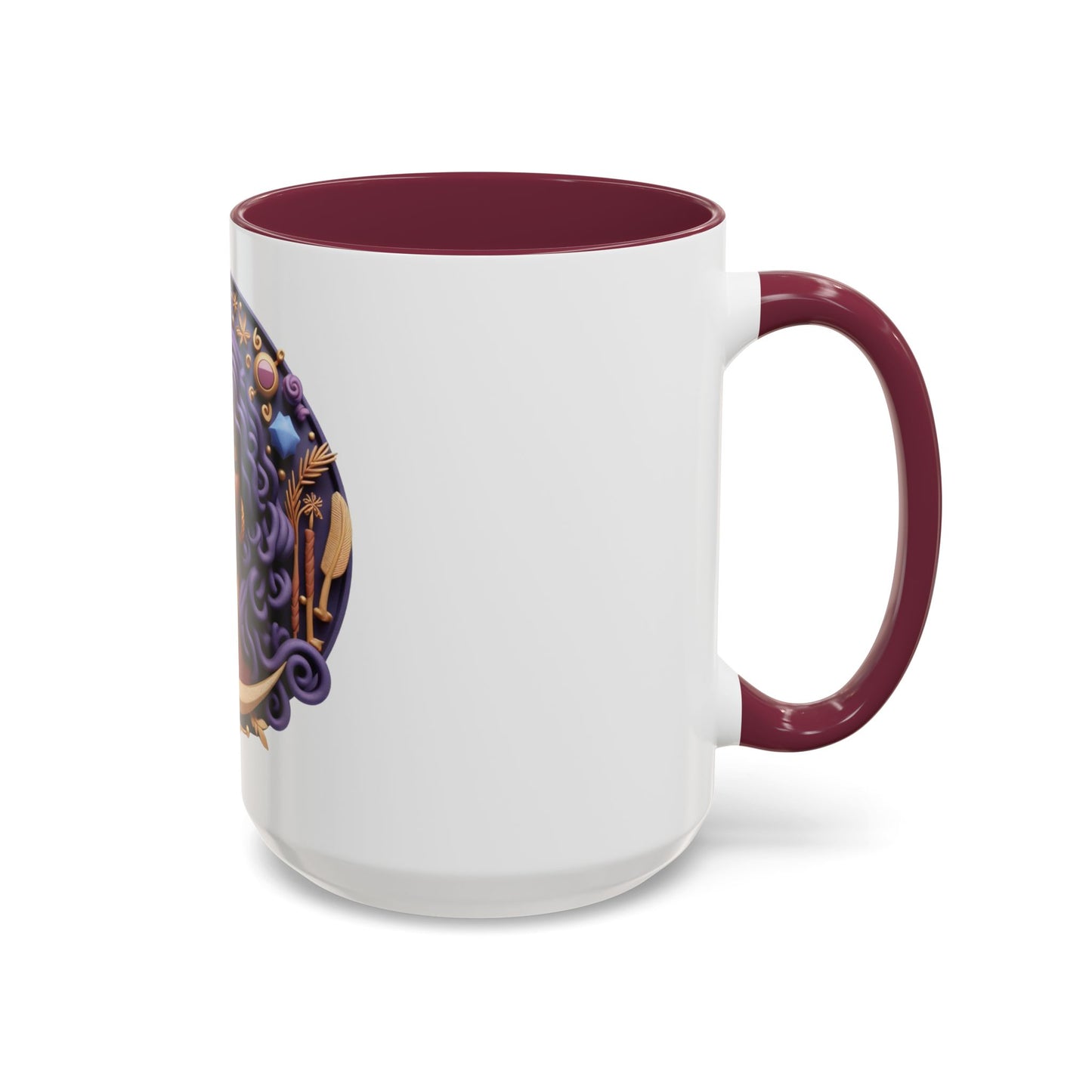 B.M.D Colorful Moon Goddess Mug - Bohemian Coffee Cup, Celestial Art Drinkware, Unique Gift for Her, Astrology Lover, 11oz & 15oz Varieties