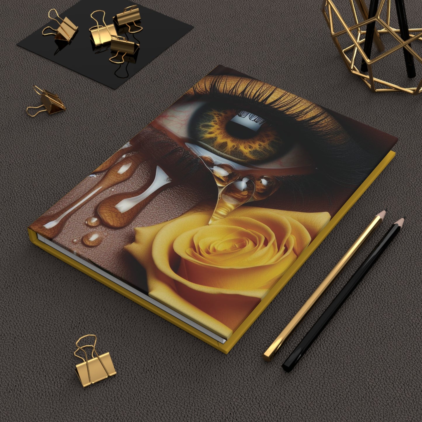 B.M.D TEARS that grew the ROSE Hardcover Journal Matte (edition 11 yellow)