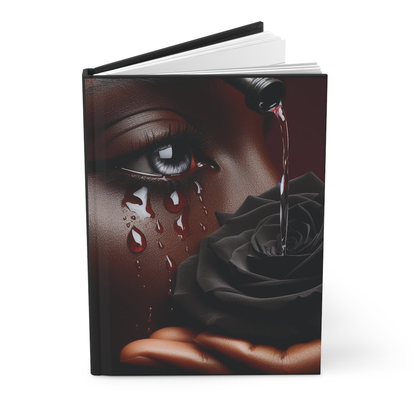 B.M.D TEARS that grew the ROSE Hardcover Journal Matte (edition 3 black)