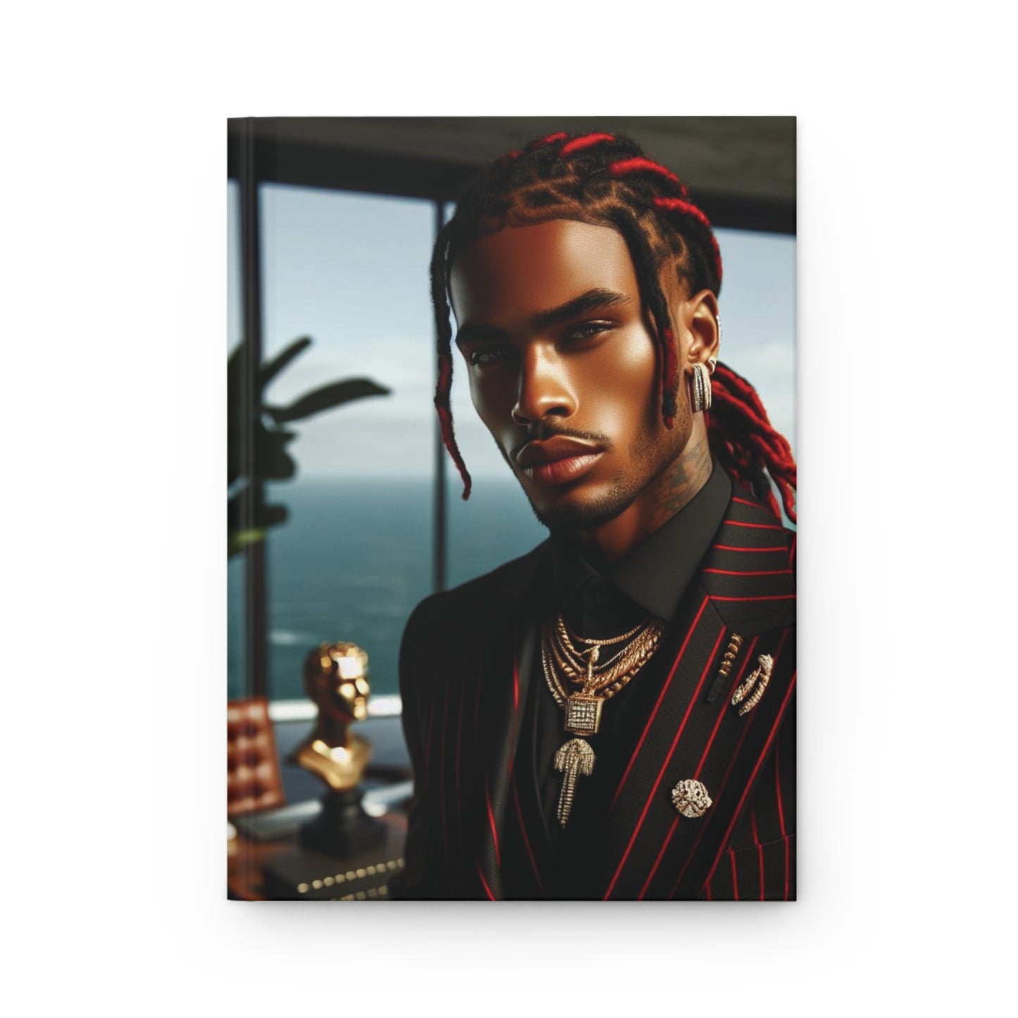 B.M.D Stylish Hardcover Journal for Creative Minds(men's edition)Personal Diary, Gift for Writers, Motivational Notebook, Elegant Red Design