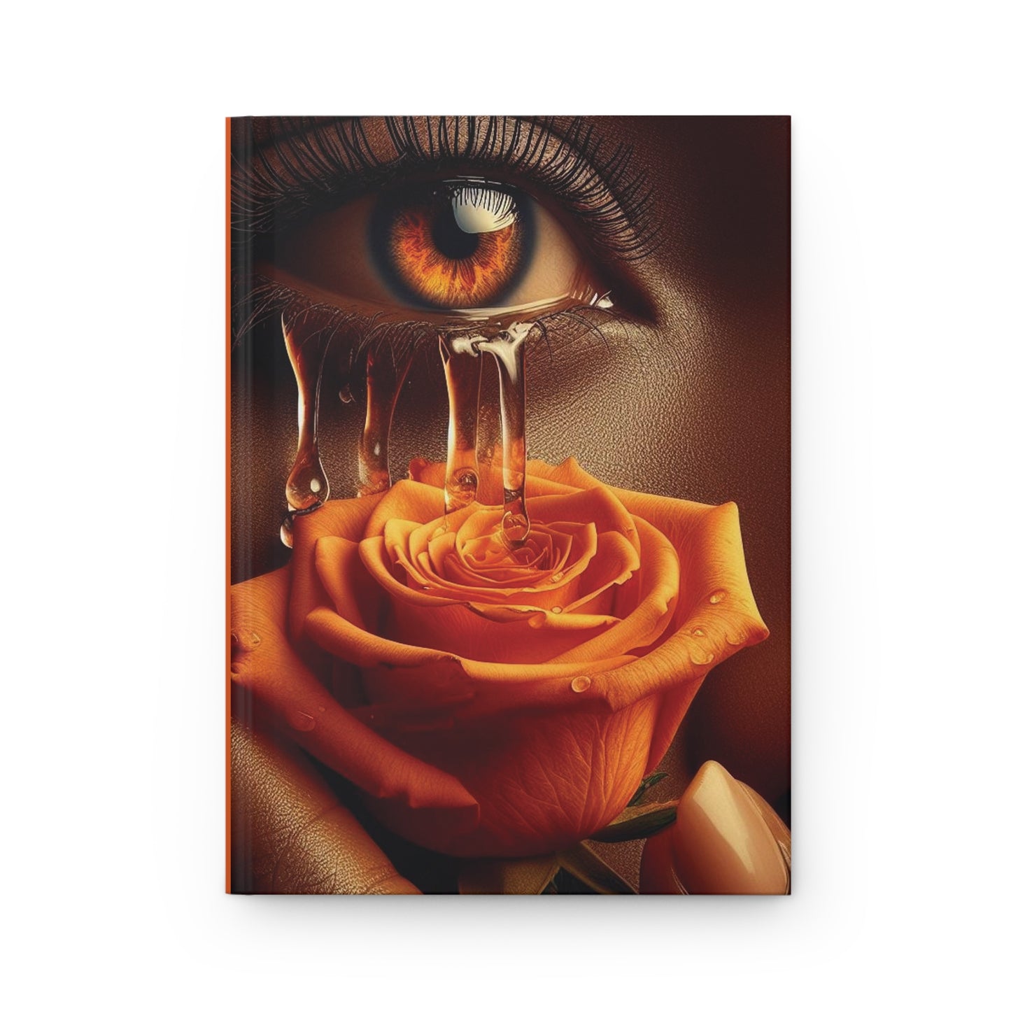 B.M.D TEARS that grew the ROSE Hardcover Journal Matte (edition 2 orange)