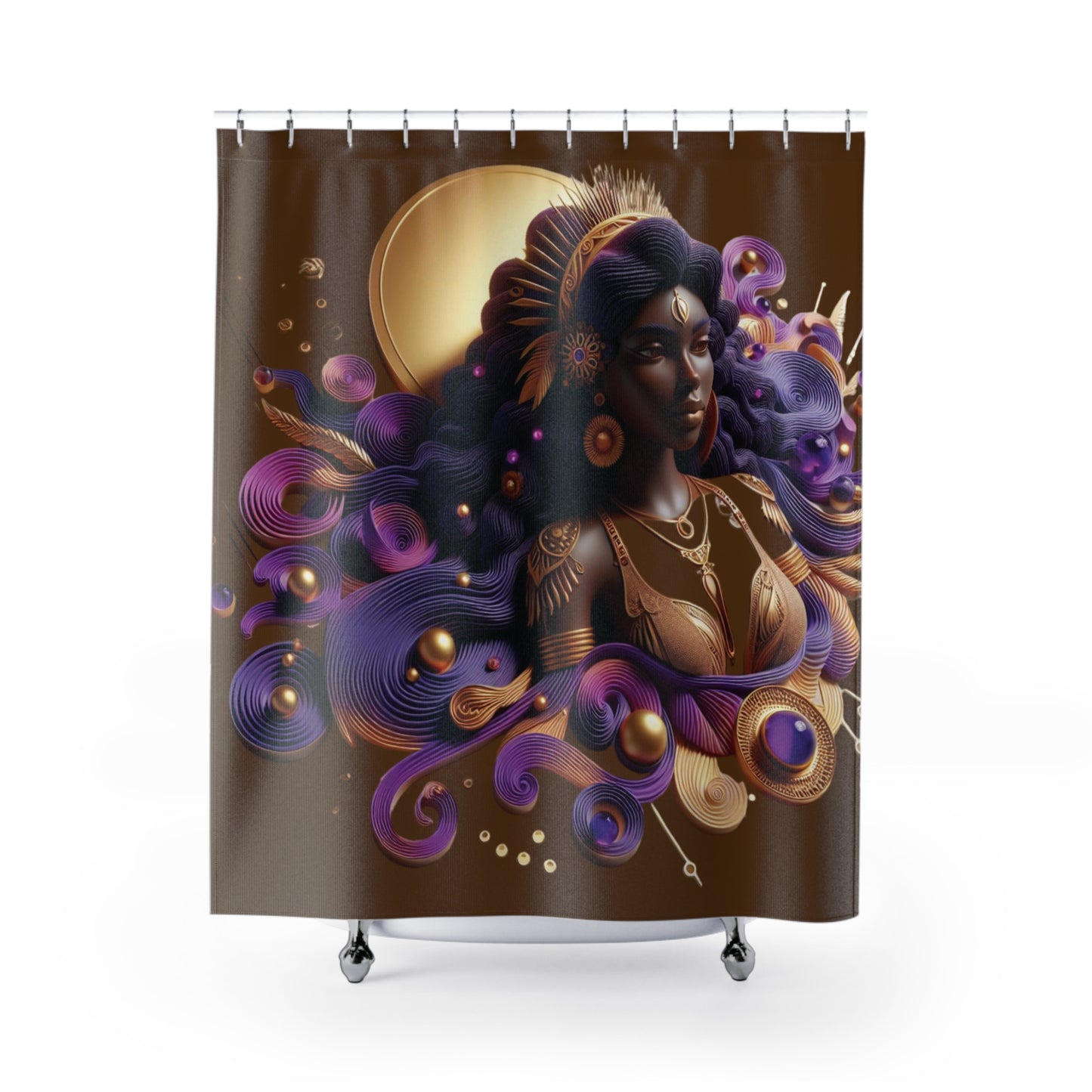 B.M.D Celestial Goddess Shower Curtains (brown)
