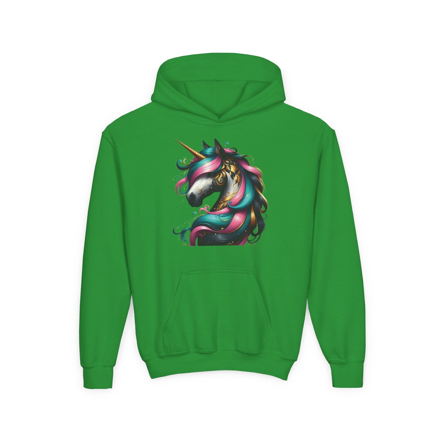 B.M.D Whimsical Unicorn Youth Hoodie, Adorable Kids Sweatshirt, Perfect for Birthdays, Gift for Unicorn Lovers, Cozy Pullover
