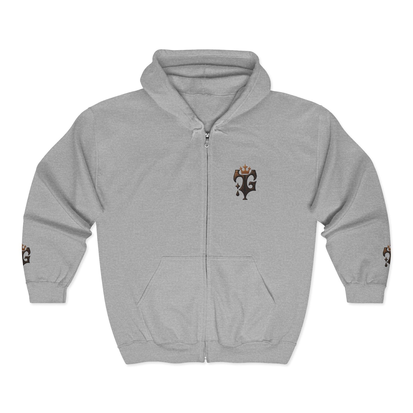 B.M.D Crowned Unisex Hoodie, Cool Full Zip Hoodie (logo 2)