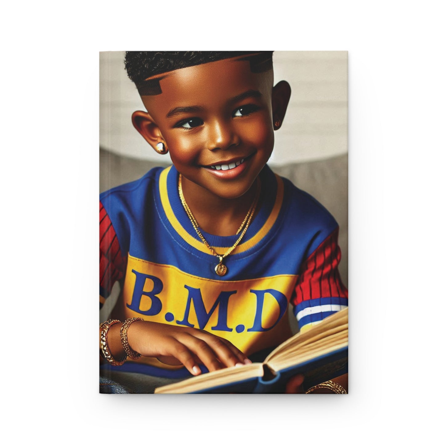 B.M.D Stylish Hardcover Journal for Kids, Boys' Diary, Fun School Supplies, Personal Notebook, Unique Gift for Young Writers (pic 2 blue)