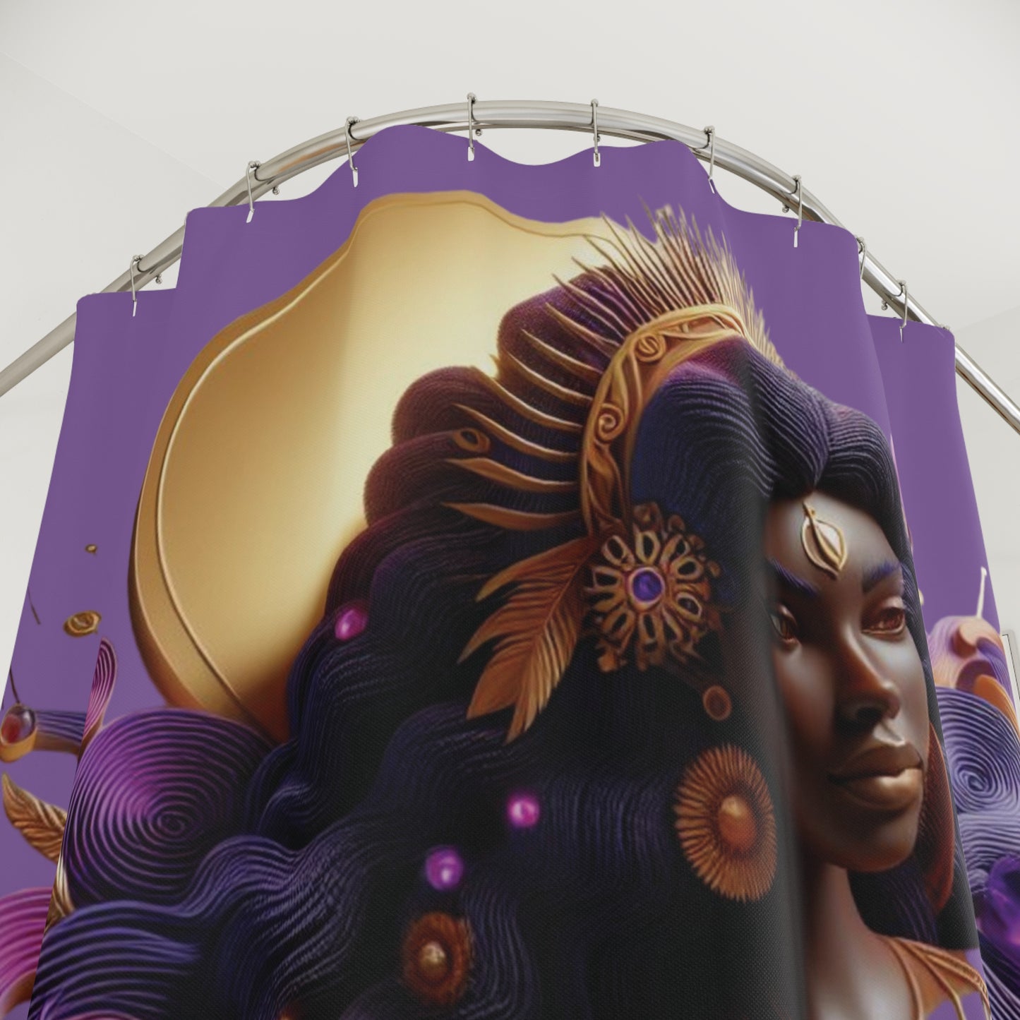 B.M.D Celestial Goddess Shower Curtains (lavender)