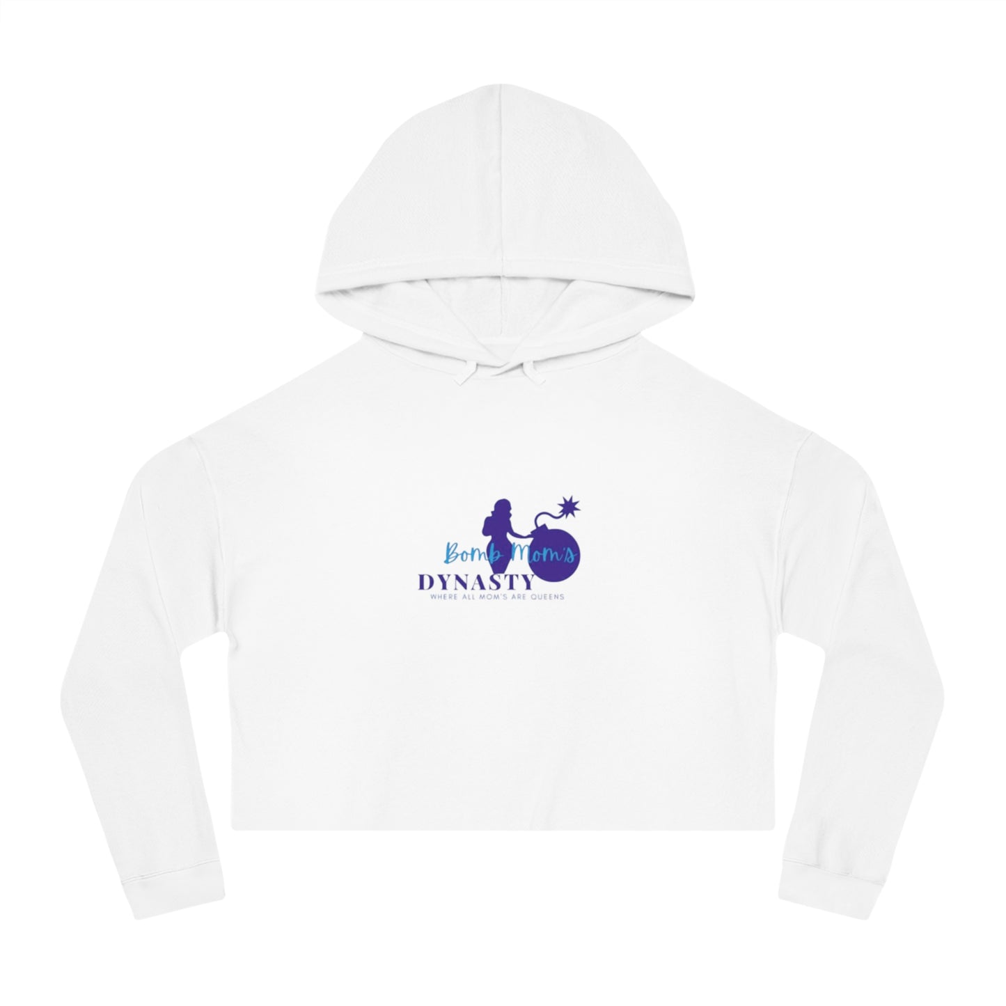 B.M.D Womens Cropped Hoodie with 'Born to Be a Dynasty' - Trendy Athleisure Top, Casual Wear, Gift for Fashion Lovers, Cozy Sweatshirt