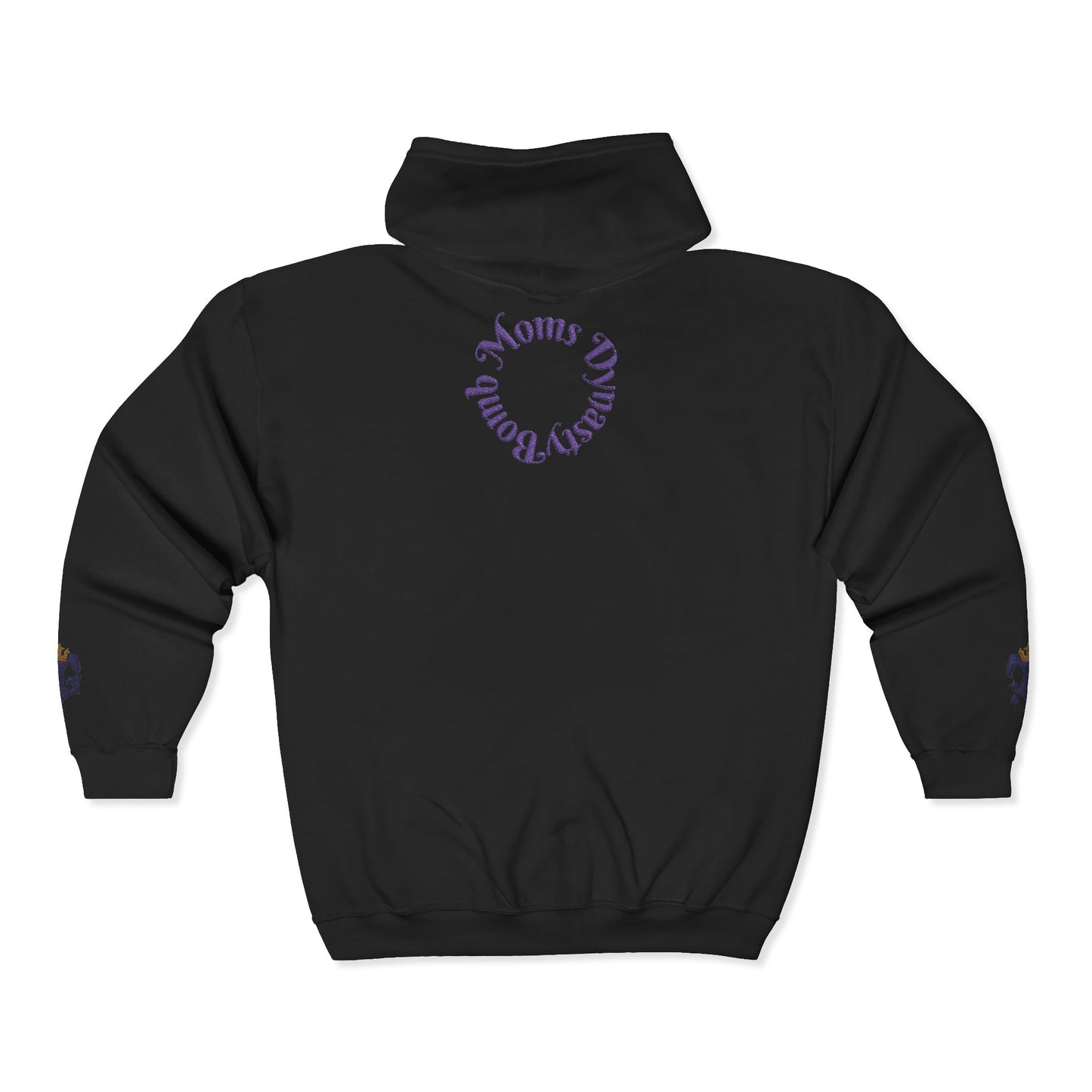 B.M.D Crowned Unisex Hoodie, Cool Full Zip Hoodie (logo 1)