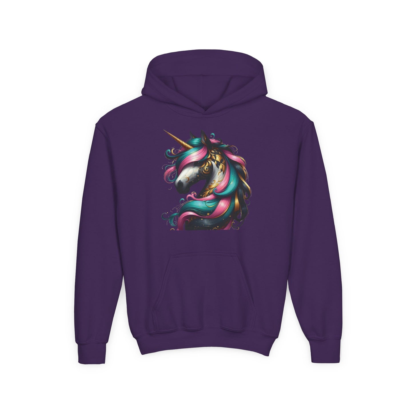 B.M.D Whimsical Unicorn Youth Hoodie, Adorable Kids Sweatshirt, Perfect for Birthdays, Gift for Unicorn Lovers, Cozy Pullover