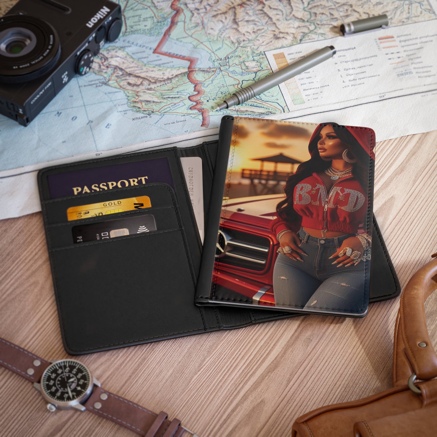 B.M.D Sunset Beach Vacay Passport Cover