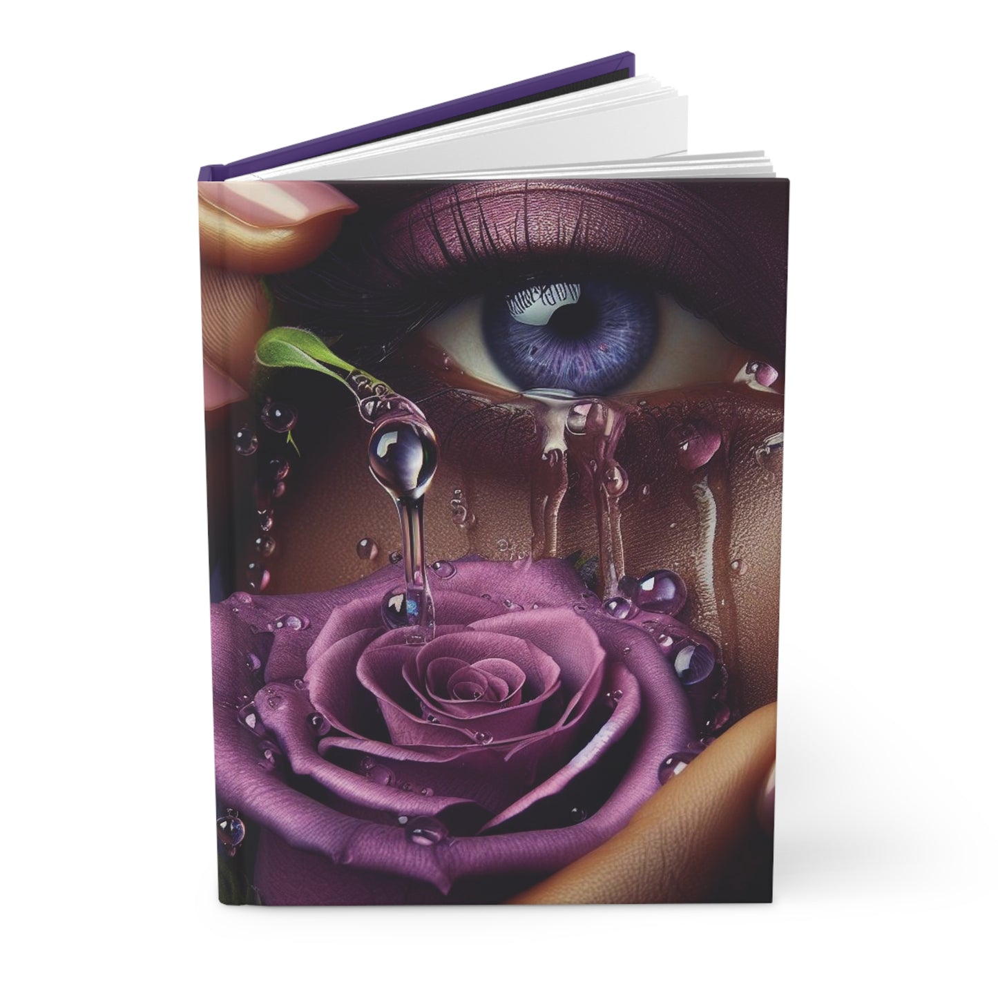 B.M.D TEARS that grew the ROSE Hardcover Journal Matte (edition 7 purple)