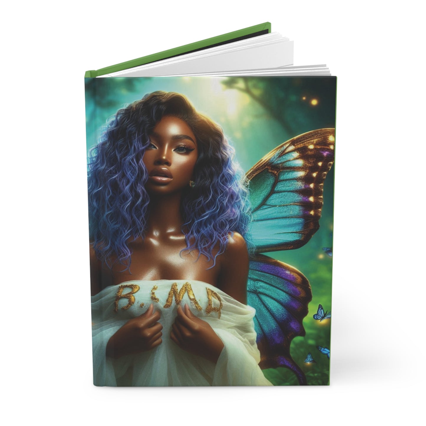 B.M.D Butterfly Journal, Transformation Diary, Beautiful Notebook, Personal Growth Gift, Inspirational Journal, Empowerment (pic 3 green)