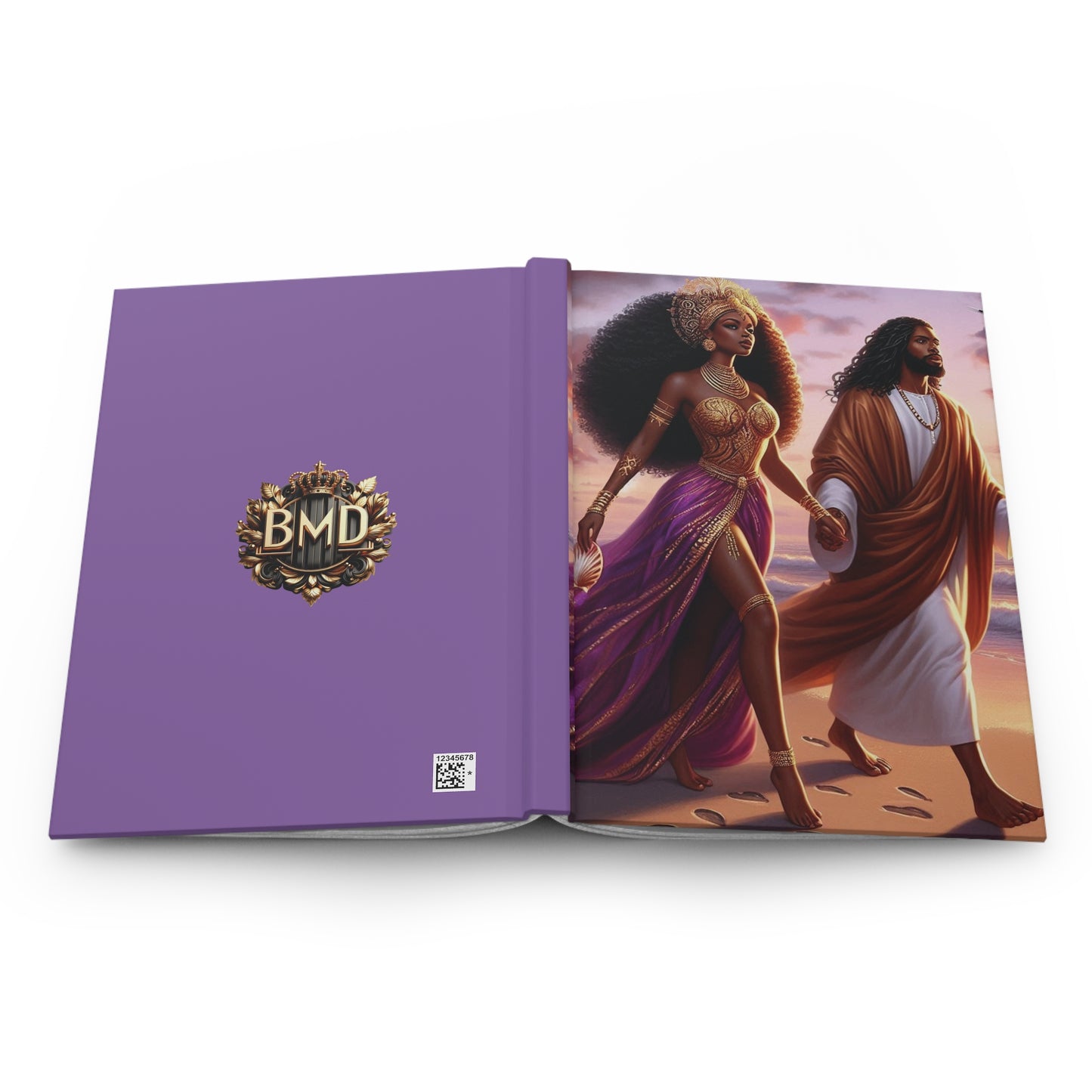 B.M.D Spiritual Walk with Yeshua, Footprints in the Sand, Prayer Diary, Faith Notebook, Inspirational (pic 2 purple)