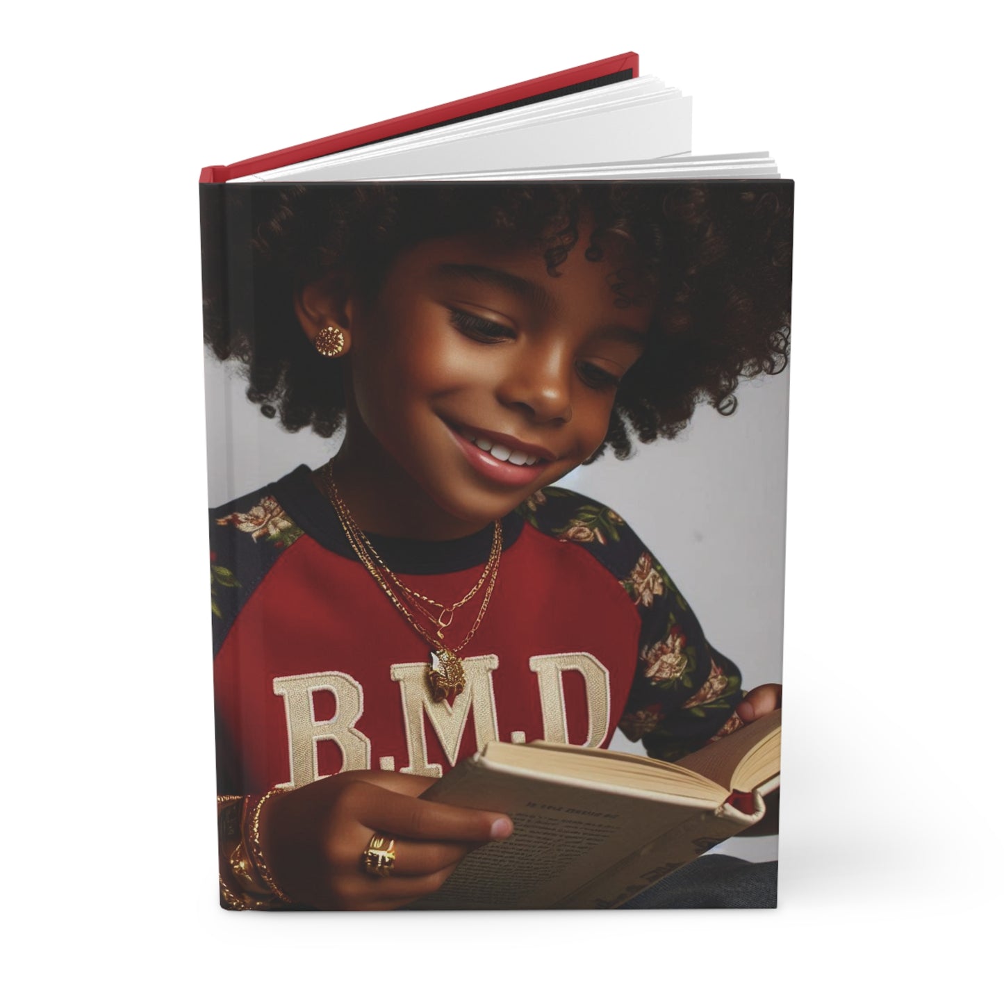 B.M.D Stylish Hardcover Journal for Kids, Boys' Diary, Fun School Supplies, Personal Notebook, Unique Gift for Young Writers (pic 2 red)