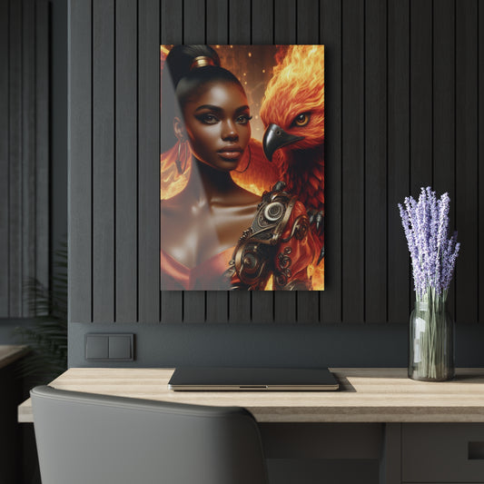 B.M.D Phoenix Fire Acrylic Print, French Cleat Hanging, Wall Decor, Art Print, Home Decor, Unique Gift, Modern Art, Inspirational Art, Ethereal Art (1)