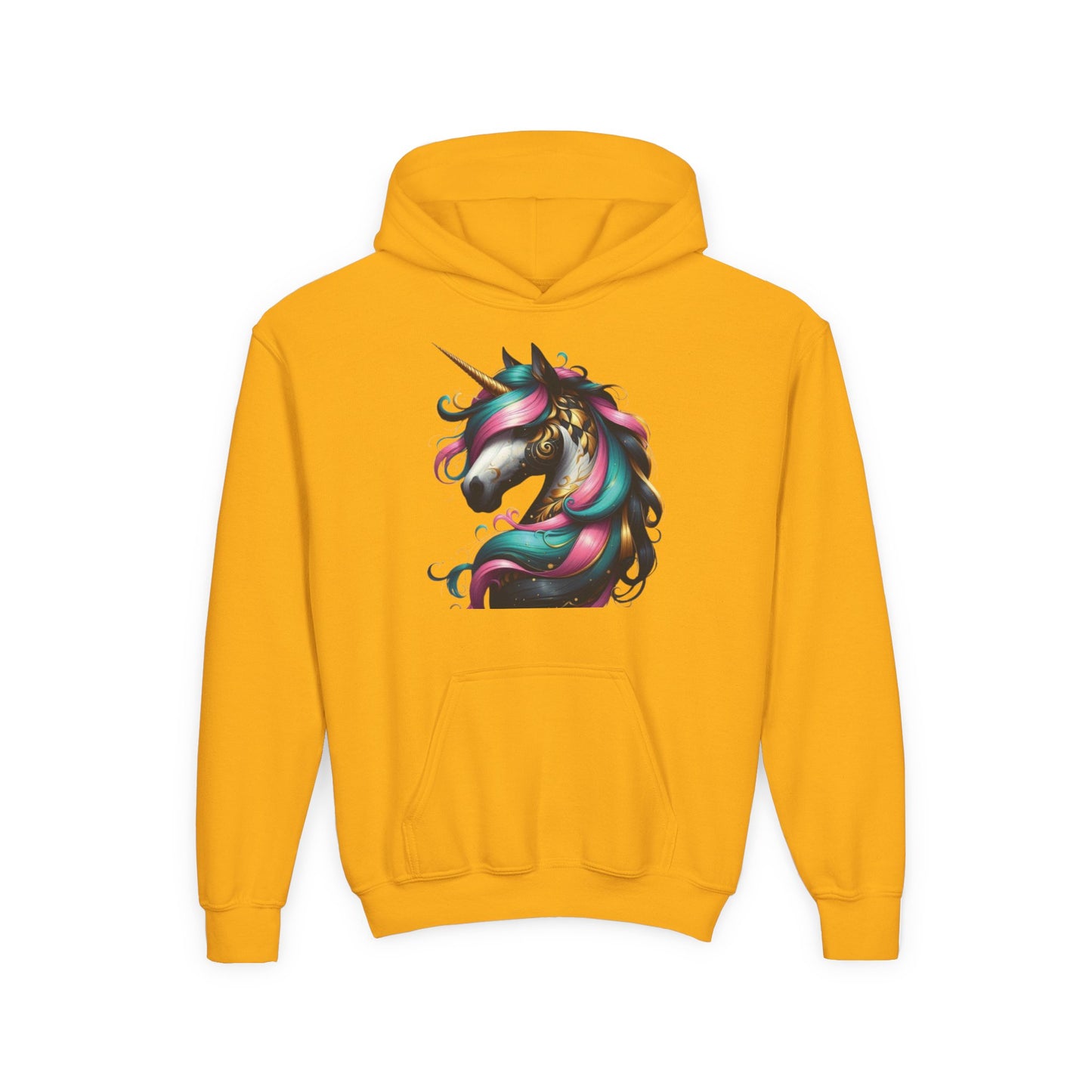 B.M.D Whimsical Unicorn Youth Hoodie, Adorable Kids Sweatshirt, Perfect for Birthdays, Gift for Unicorn Lovers, Cozy Pullover