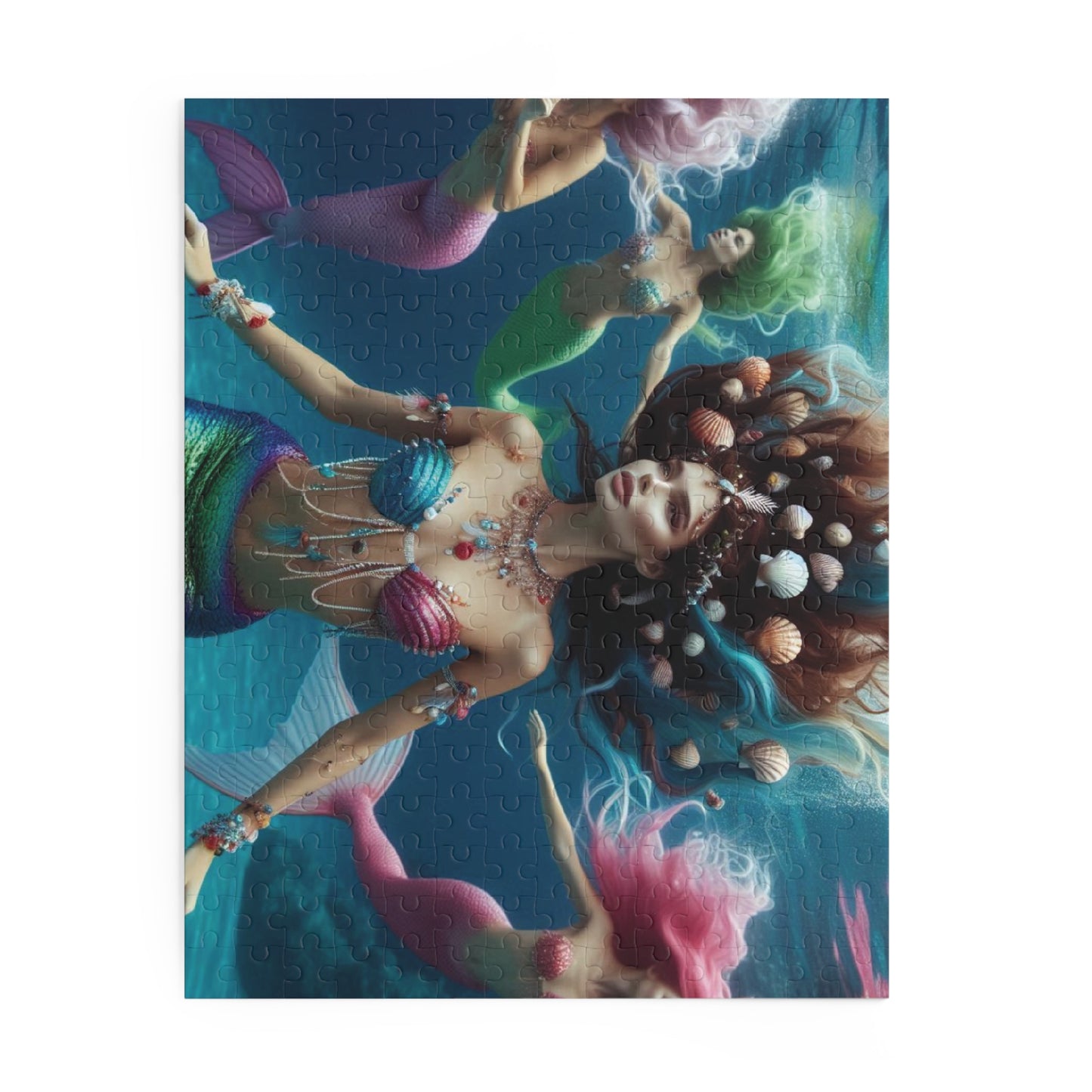 B.M.D Mermaid Haven Puzzle (120, 252, 500pc) - Ocean Fantasy Jigsaw, Sea Life Puzzle, Relaxing Art Activity, Unique Gift Idea, Underwater