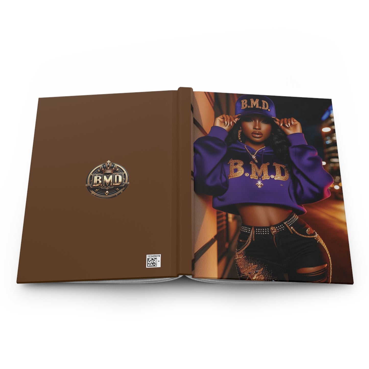 B.M.D Design City-Girl Stylish Hardcover Journal, Trendy Notebook for Creative Minds, Purple Journal for Writing, Gift for Her, Personal Diary (pic 2)