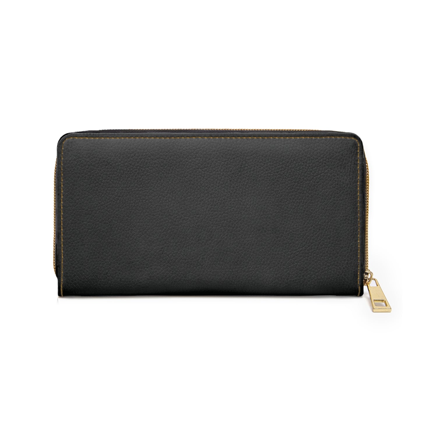 B.M.D Black and Gold Zipper Wallet