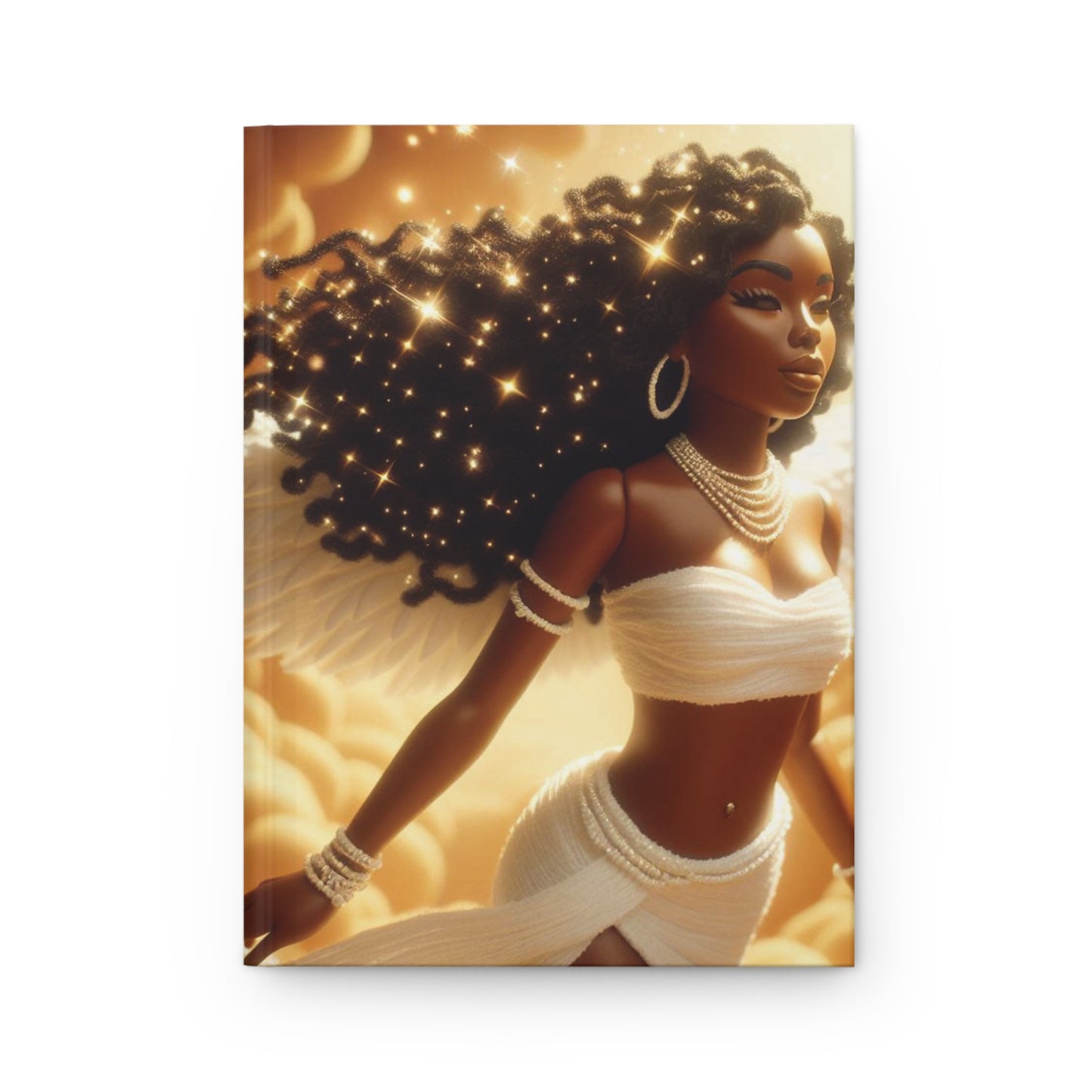 B.M.D Elegant Afrocentric Hardcover Journal, Inspirational Notebook, Gift for Her, Writing Journal, Ethereal Art Design (pic 3)