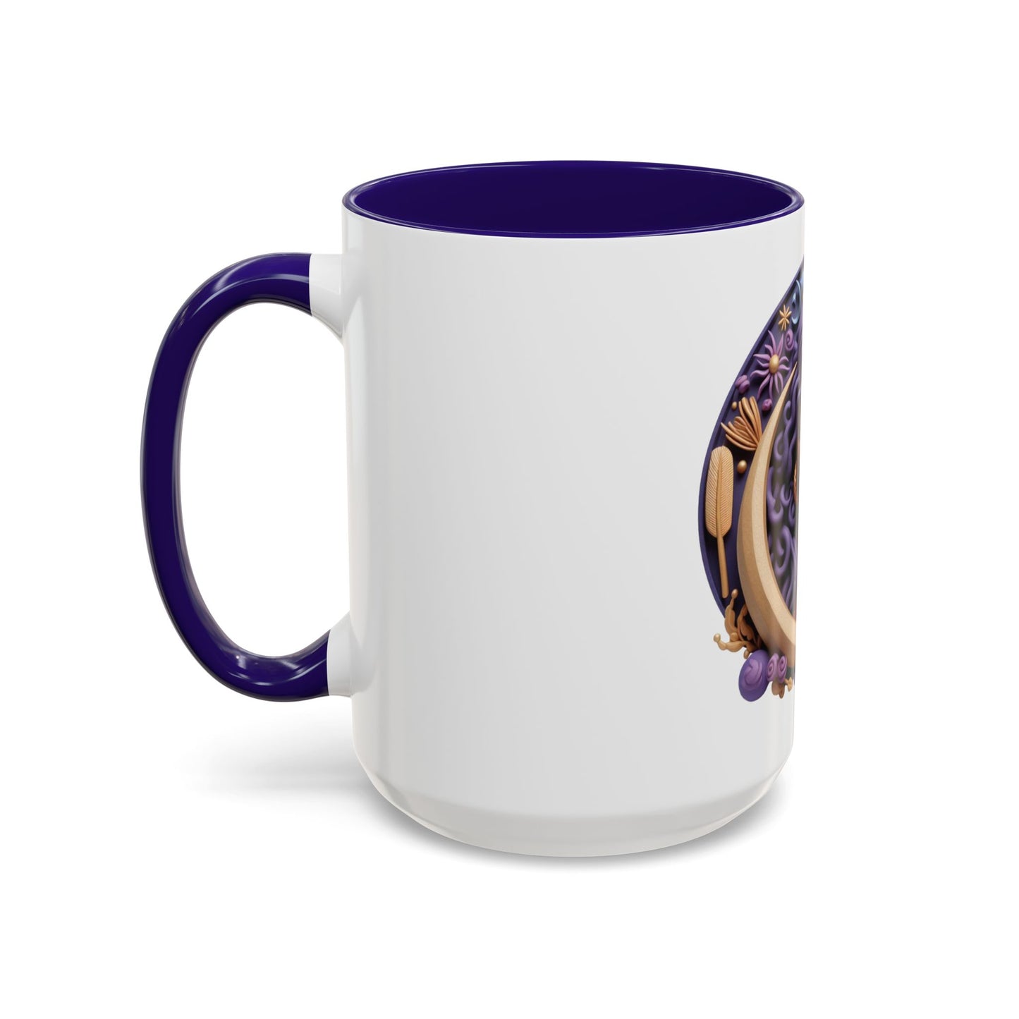 B.M.D Colorful Moon Goddess Mug - Bohemian Coffee Cup, Celestial Art Drinkware, Unique Gift for Her, Astrology Lover, 11oz & 15oz Varieties