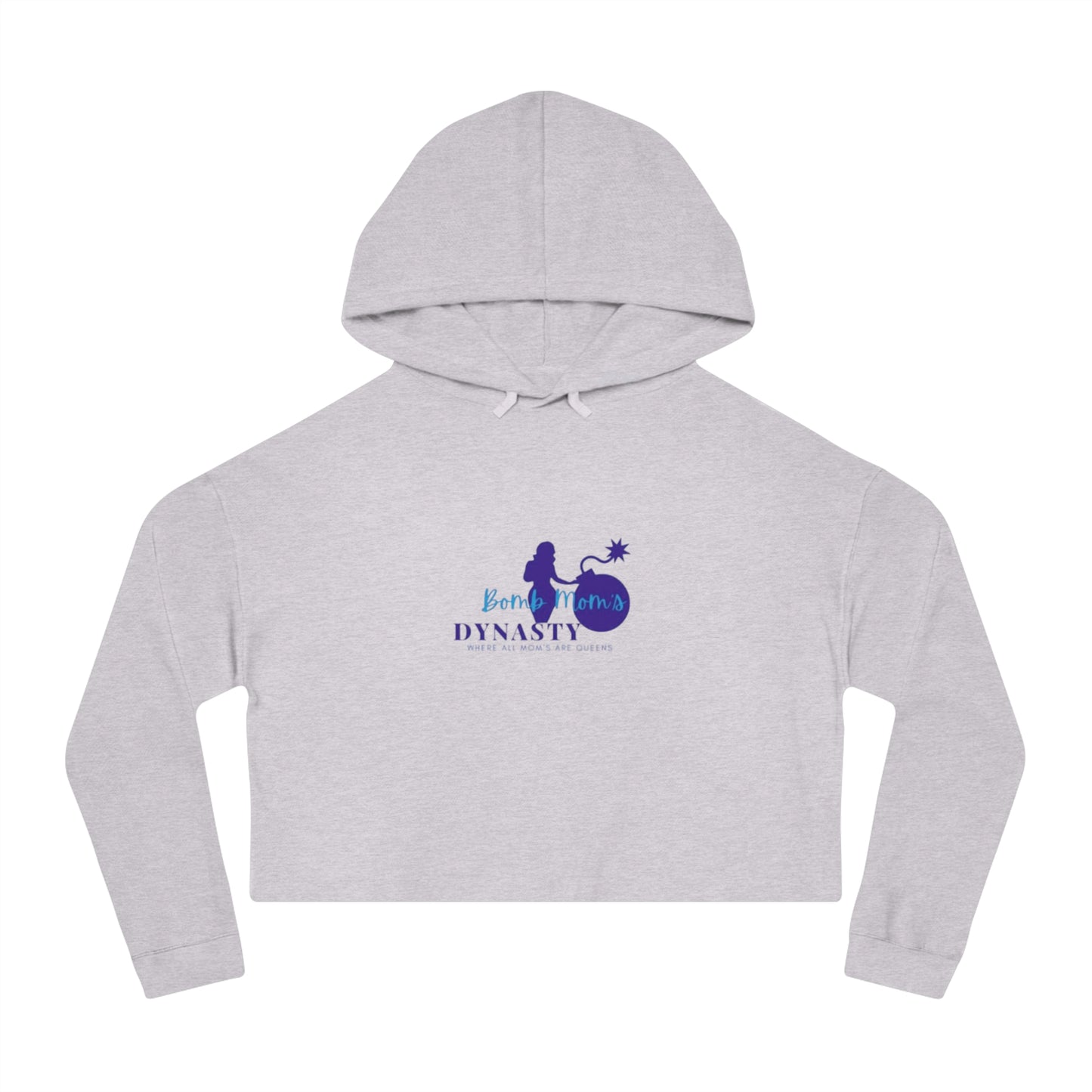 B.M.D Womens Cropped Hoodie with 'Born to Be a Dynasty' - Trendy Athleisure Top, Casual Wear, Gift for Fashion Lovers, Cozy Sweatshirt