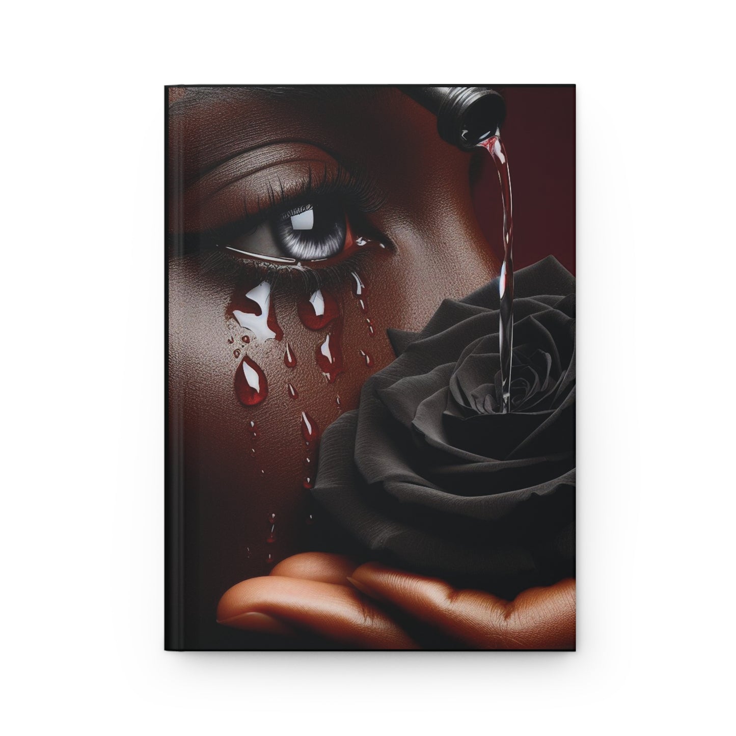 B.M.D TEARS that grew the ROSE Hardcover Journal Matte (edition 3 black)