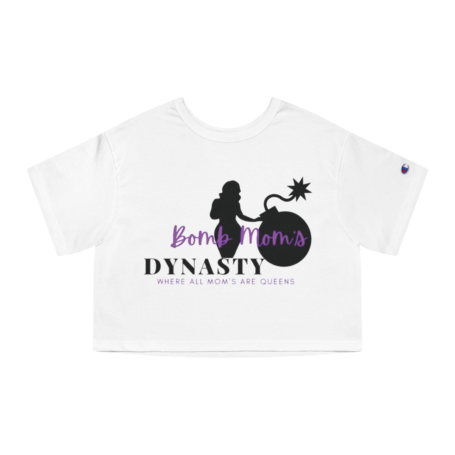 B M.D Champion Women's Heritage Cropped T-Shirt (purple)