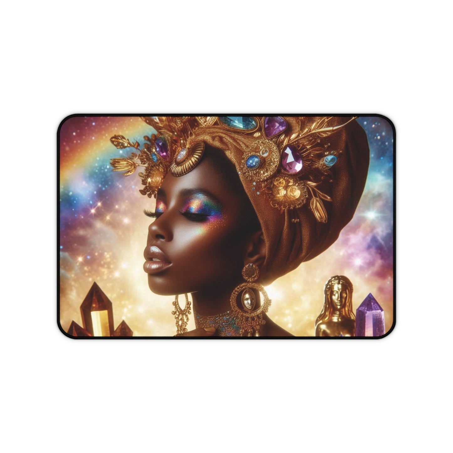 B.M.D Vibrant Rainbow Desk Mat - B.M.D. Dance Vibe, Home Office Decor, Motivational Gift, Gaming Accessory, Student Essential