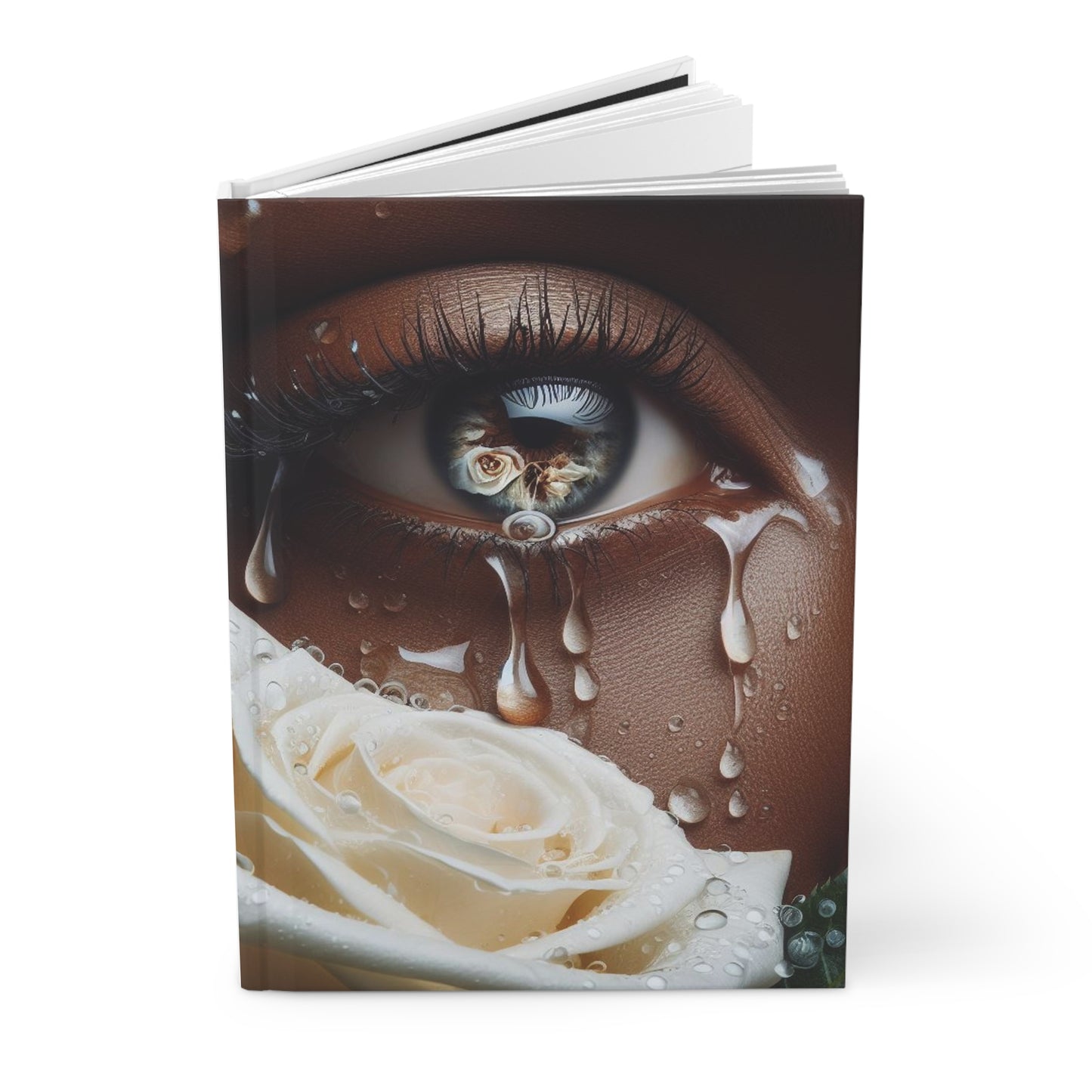 B.M.D TEARS that grew the ROSE Hardcover Journal Matte (edition 4 white)
