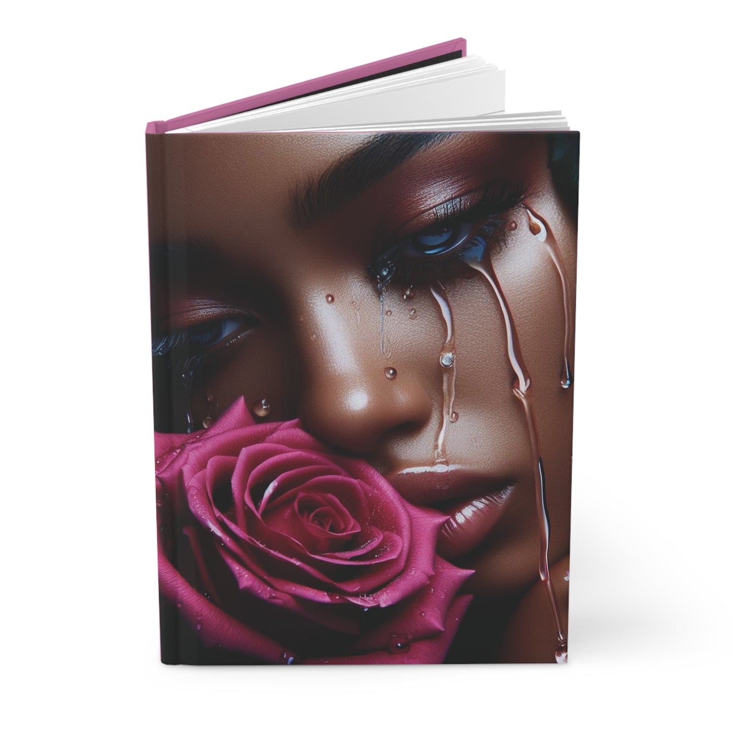B.M.D TEARS that grew the ROSE Hardcover Journal Matte (edition 1 pink)