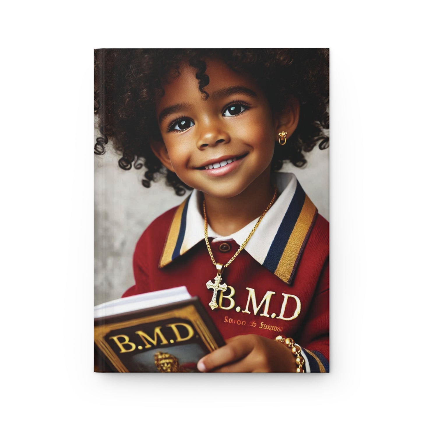 B.M.D Stylish Hardcover Journal for Kids, Boys' Diary, Fun School Supplies, Personal Notebook, Unique Gift for Young Writers (pic 1 red)