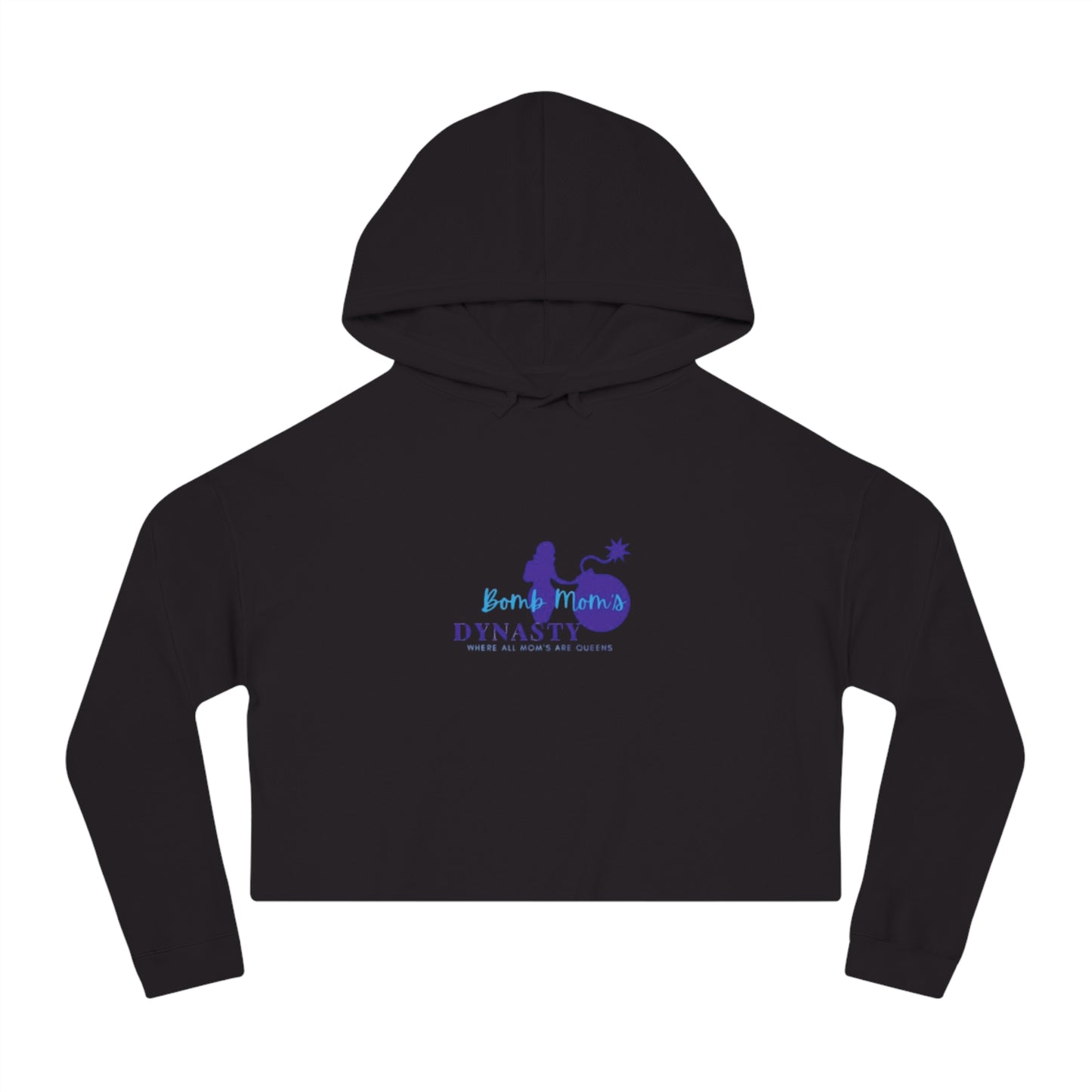 B.M.D Womens Cropped Hoodie with 'Born to Be a Dynasty' - Trendy Athleisure Top, Casual Wear, Gift for Fashion Lovers, Cozy Sweatshirt