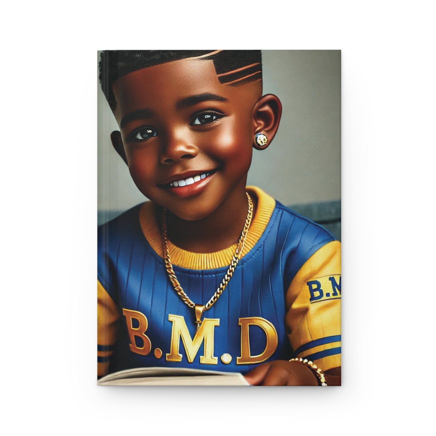 B.M.D Stylish Hardcover Journal for Kids, Boys' Diary, Fun School Supplies, Personal Notebook, Unique Gift for Young Writers (pic 1 blue)