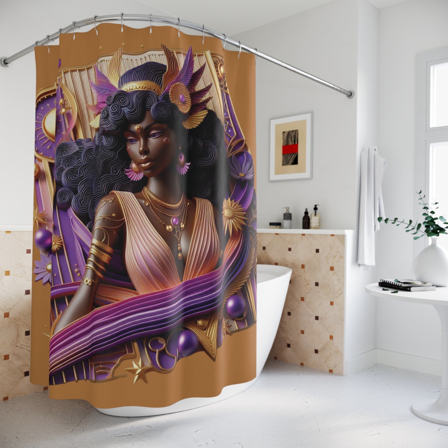 B.M.D Celestial Goddess Shower Curtains (tan)