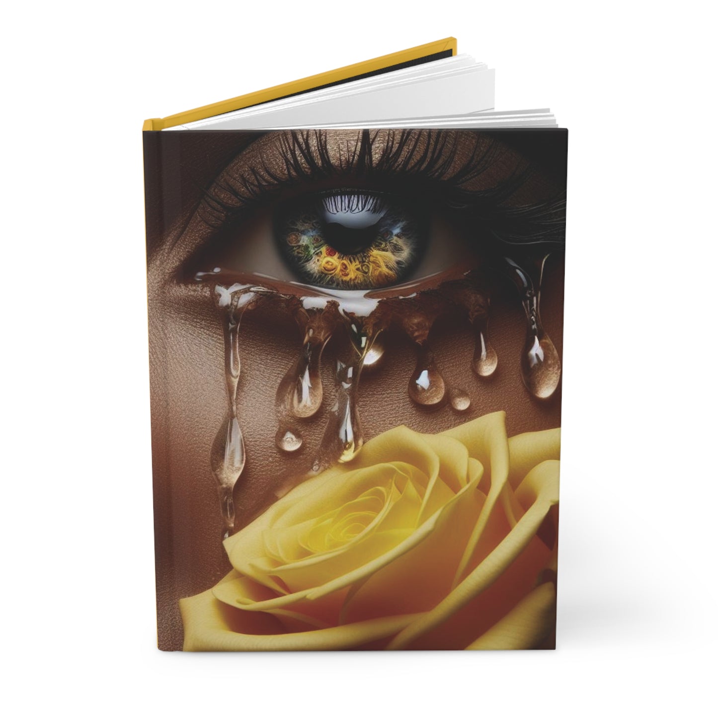 B.M.D TEARS that grew the ROSE Hardcover Journal Matte (edition 8 yellow)