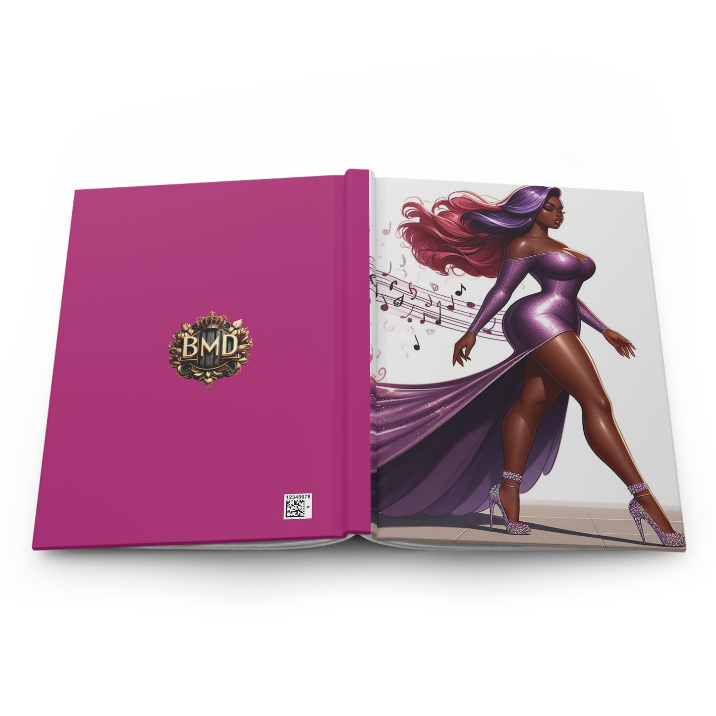 B.M.D Queen Walking to the Beat of Her Own Drum, Hardcover Journal