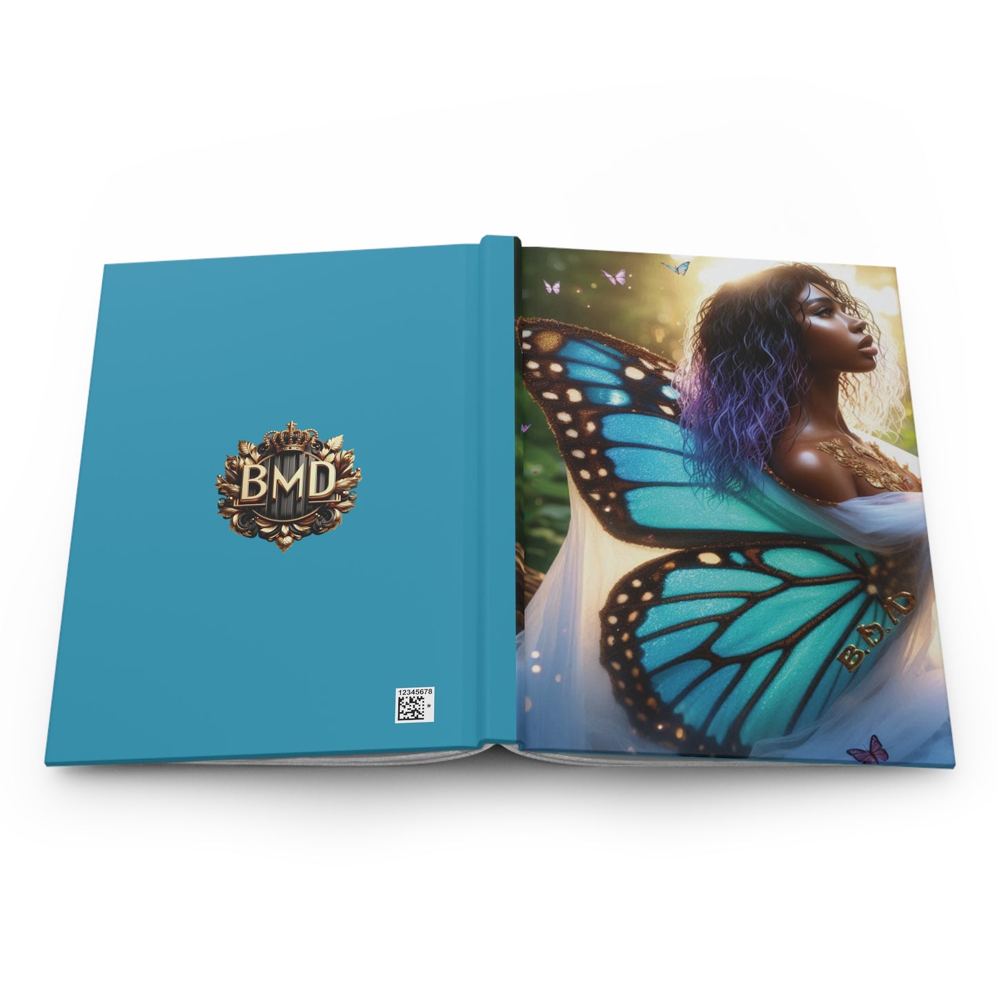 B.M.D Butterfly Journal, Transformation Diary, Beautiful Notebook, Personal Growth Gift, Inspirational Journal, Empowerment (pic 2 turq)