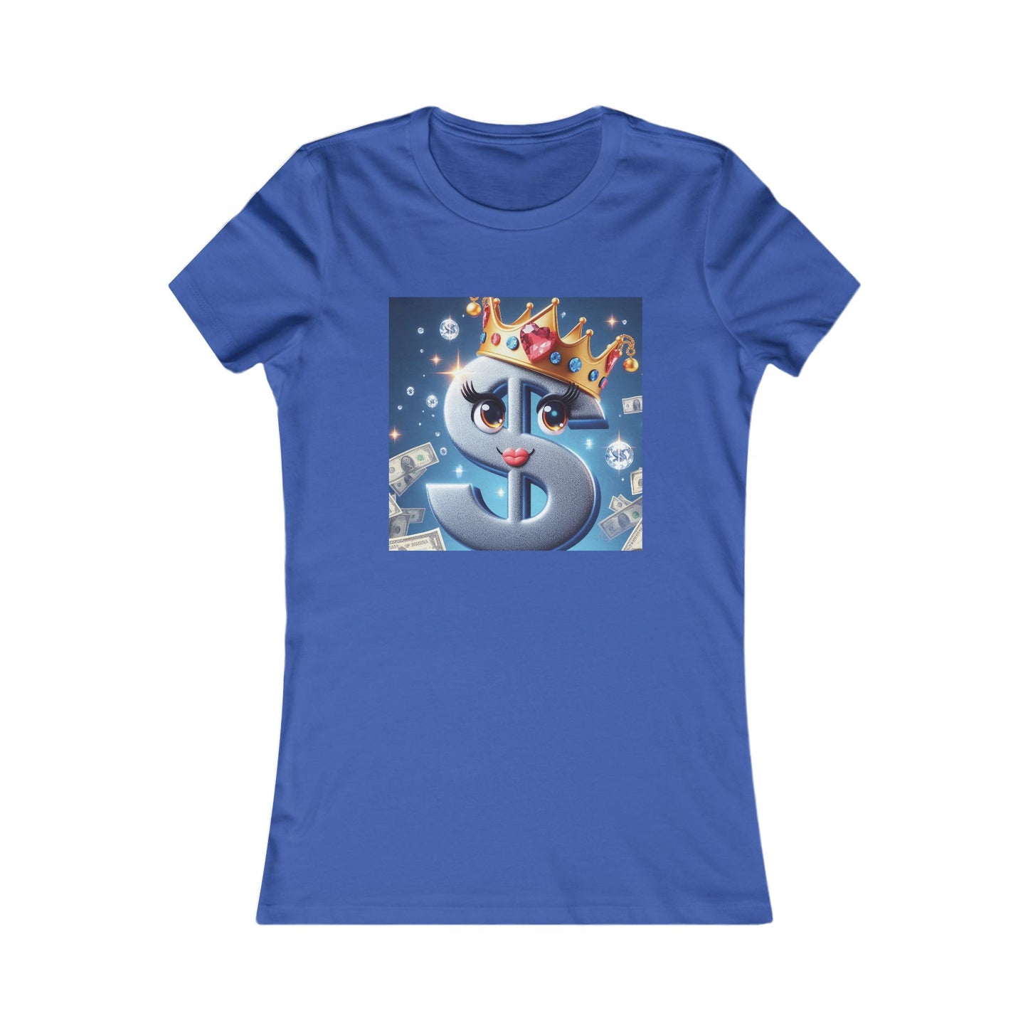 B.M.D Stylish Graphic Tee with Crowned Dollar Sign, Perfect for Fashionistas, Unique Gift for Birthdays, Casual Outfits, Money Lovers Tee