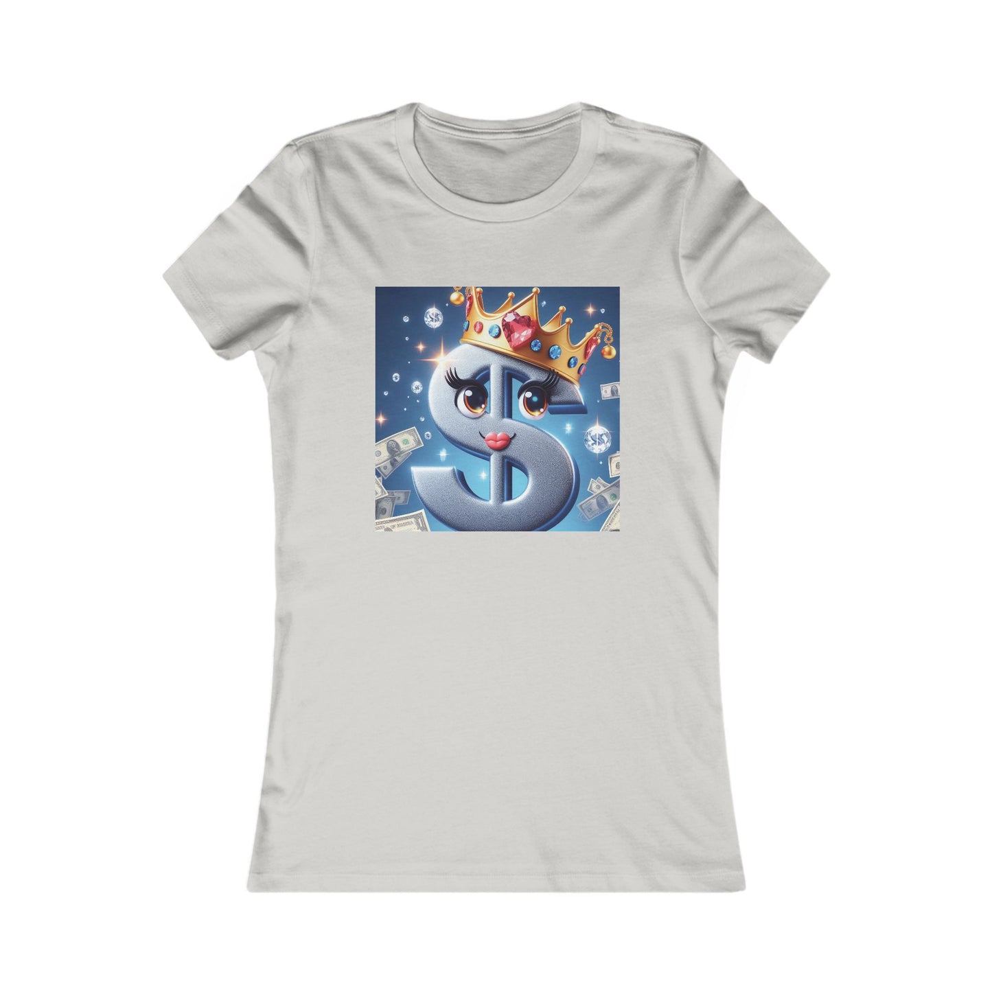 B.M.D Stylish Graphic Tee with Crowned Dollar Sign, Perfect for Fashionistas, Unique Gift for Birthdays, Casual Outfits, Money Lovers Tee