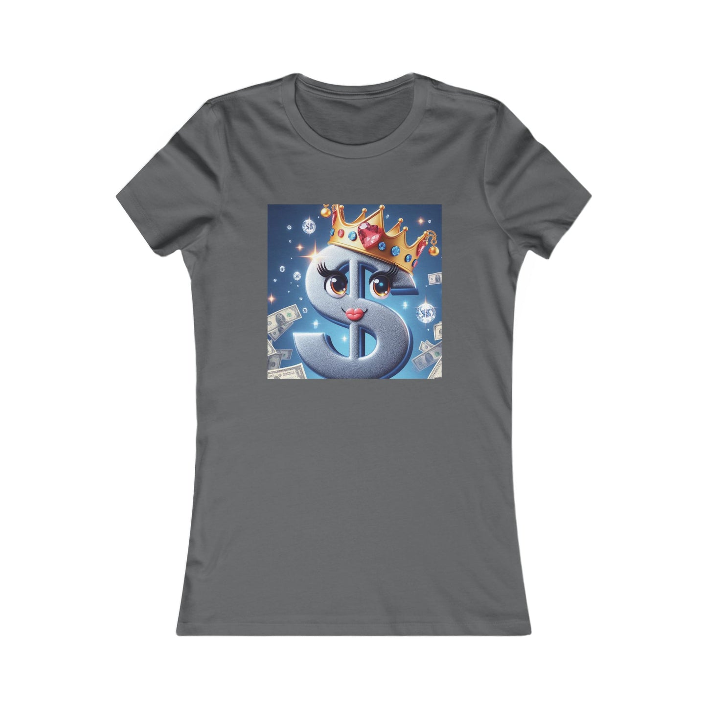 B.M.D Stylish Graphic Tee with Crowned Dollar Sign, Perfect for Fashionistas, Unique Gift for Birthdays, Casual Outfits, Money Lovers Tee