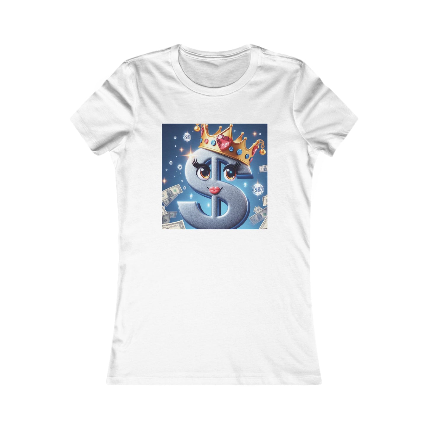 B.M.D Stylish Graphic Tee with Crowned Dollar Sign, Perfect for Fashionistas, Unique Gift for Birthdays, Casual Outfits, Money Lovers Tee